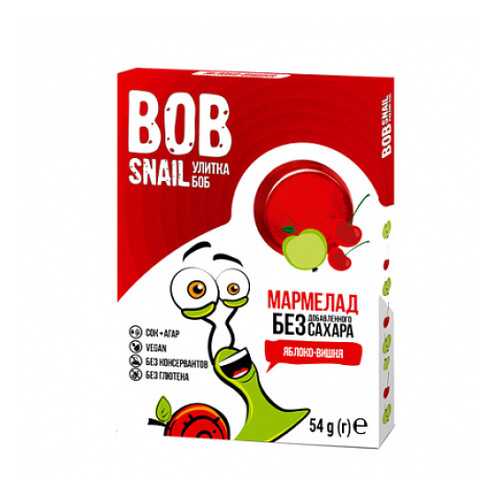 Мармелад фруктово-ягодный Яблоко-вишня Bob Snail 54 г в Светофор