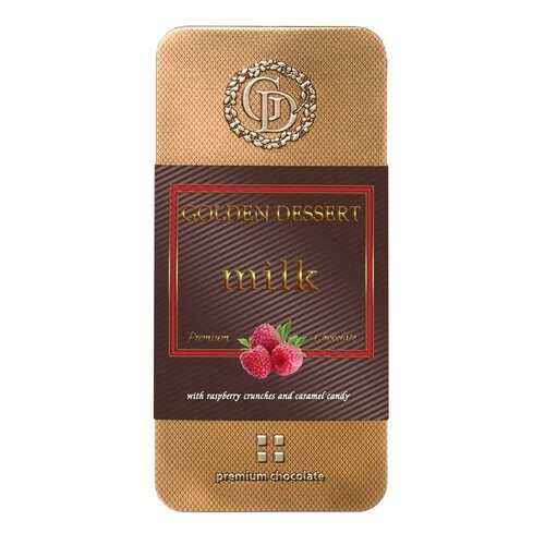 Шоколад Golden Dessert Milk молочный с кранчами малины и леденовой карамелью 100 г в Светофор