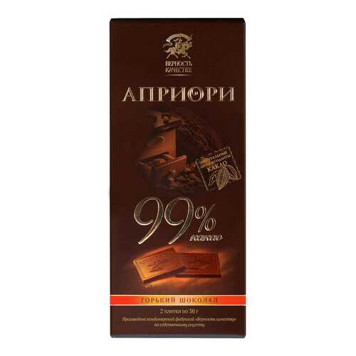 Шоколад горький верность качеству Априори 99% какао 100 г в Светофор