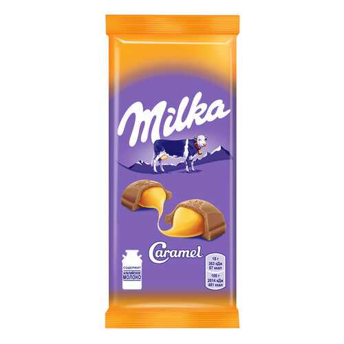 Шоколад MILKA молочный карамель 90г*5 шт в Светофор