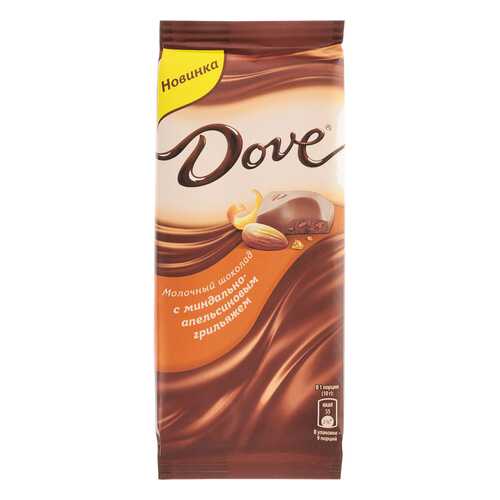 Шоколад молочный Dove с миндально-апельсиновым грильяжем 90 г в Светофор
