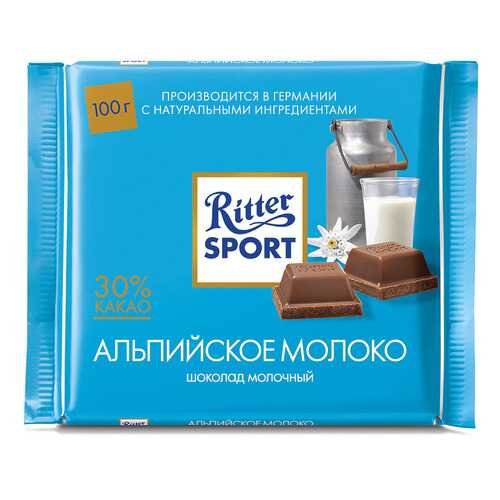 Шоколад молочный Ritter Sport с альпийским молоком и начинкой из шоколадного мусса 100 г в Светофор