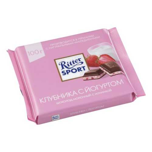 Шоколад молочный Ritter Sport с начинкой клубника с йогуртом 100 г в Светофор