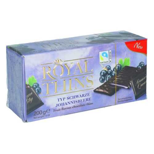 Шоколадные плитки Halloren Royal Thins темный cо вкусом черной смородины 200г. в Светофор