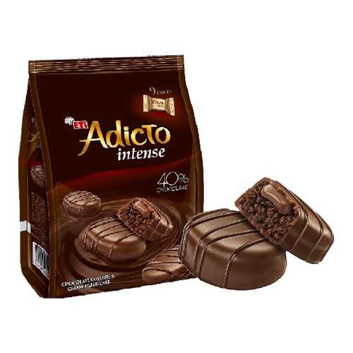 КексыADICTO INTENSE MINIс кремом в шоколадной глазури 144гр*2 шт в Светофор