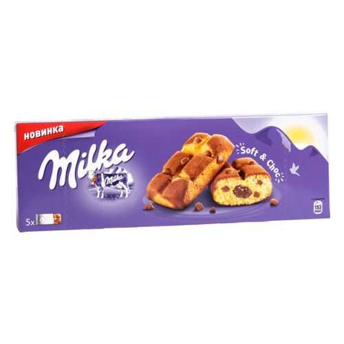 Пирожное бисквитное Milka с шоколадной начинкой 175 г в Светофор