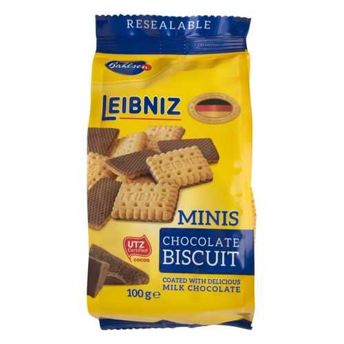 Печенье Leibniz minis chocolate biscuit в шоколаде 100 г в Светофор