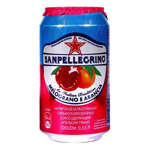 Напиток сокосодержащий San Pellegrino со вкусом граната и апельсина, 0,33 л а/б по 6шт в Светофор